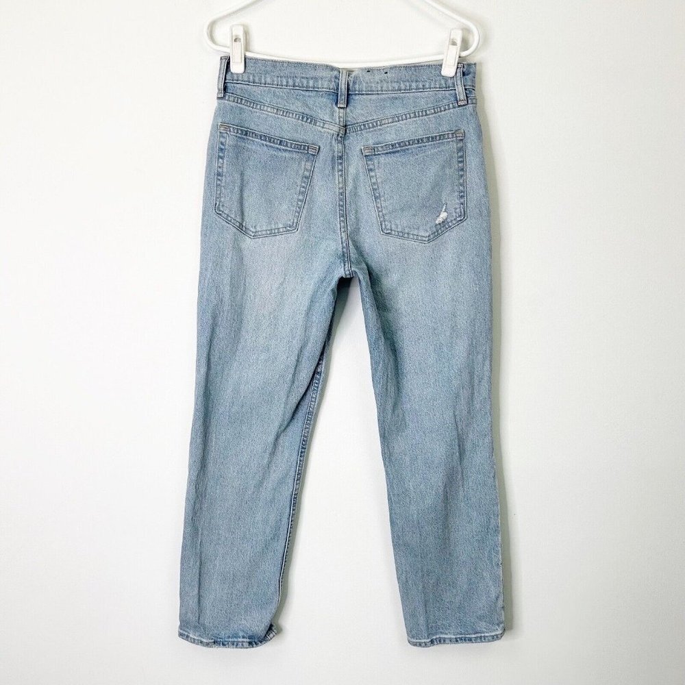 Gap Cheeky Straight High Rise Jeans Womens Size 29 Ankle Distressed Button Fly - Picture 7 of 10